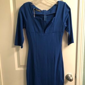 Blue bodycon dress